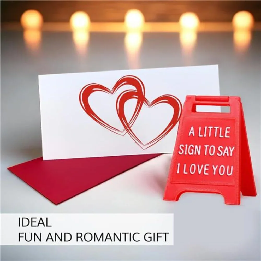 Mini Sign Valentine's Decoration Anniversary Present - Romantic I Love You Sign - Picture 3 of 7